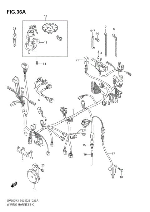 WIRING HARNESS (SV650K5/K6)