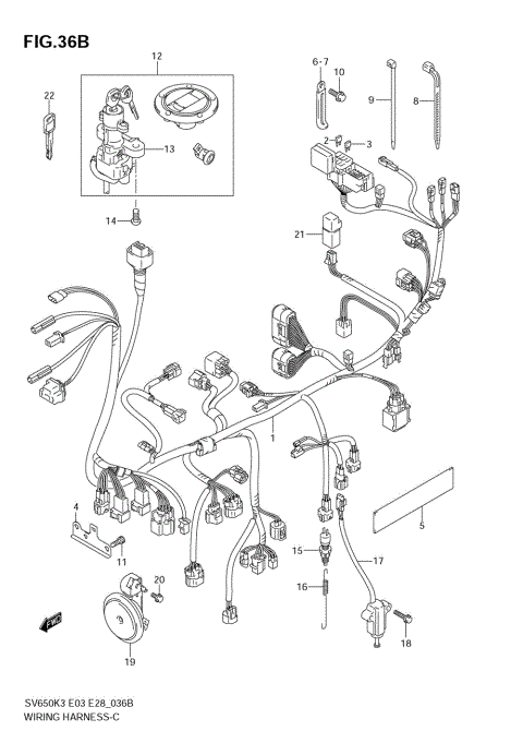 WIRING HARNESS (SV650K7)