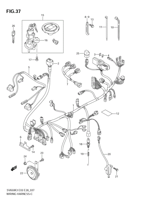 WIRING HARNESS (SV650SK3/SK4)