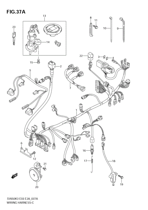 WIRING HARNESS (SV650SK5/SK6)