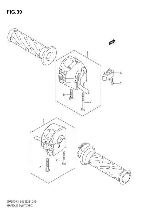 HANDLE SWITCH (SV650SK3/SK4/SK5/SK6/SK7/SAK7)