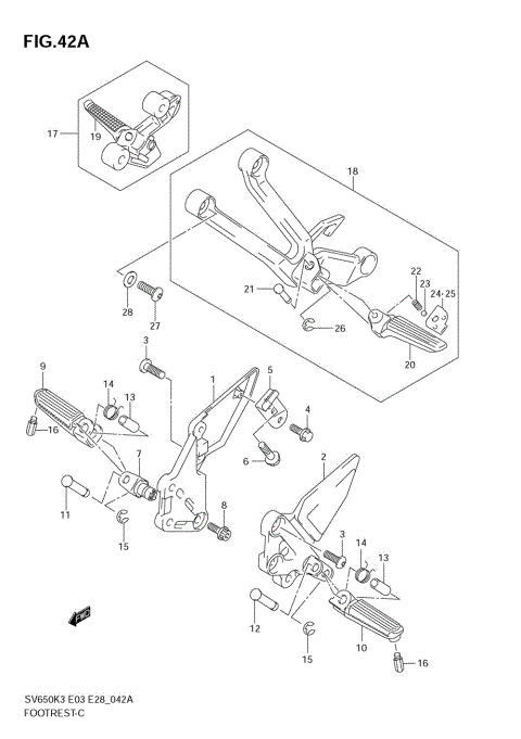 FOOTREST (MODEL K4/K5/K6/K7)
