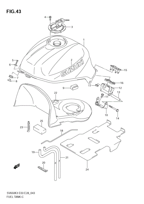 FUEL TANK (MODEL K3)