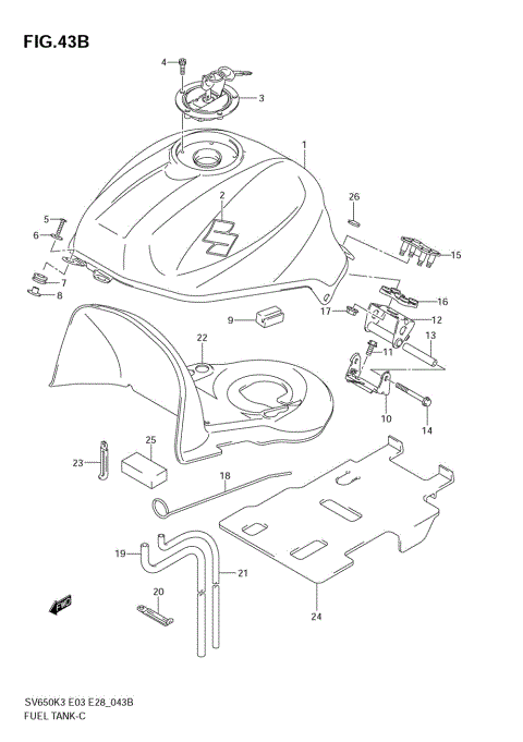 FUEL TANK (MODEL K5/K6)