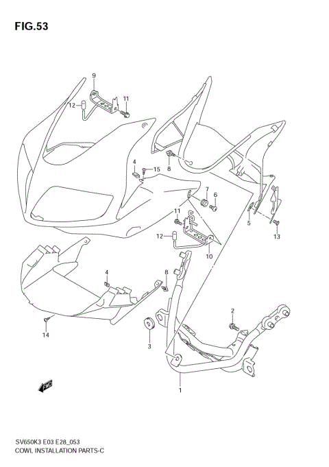 COWLING INSTALLATION PARTS (WITH COWLING)