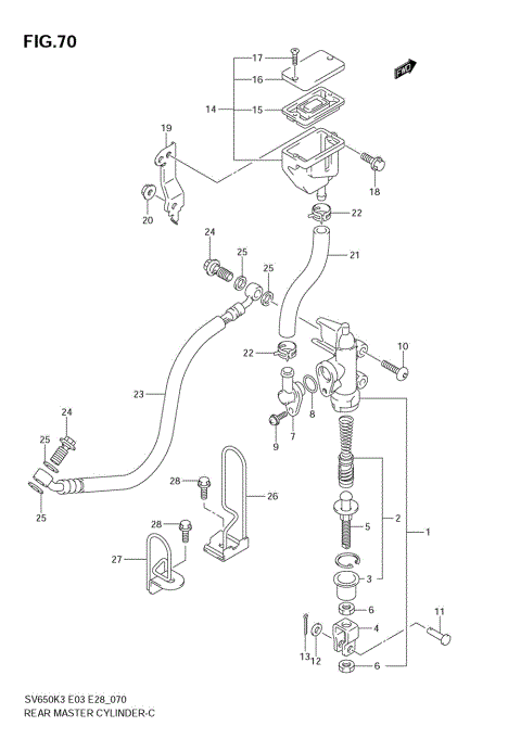REAR MASTER CYLINDER (SV650K3)