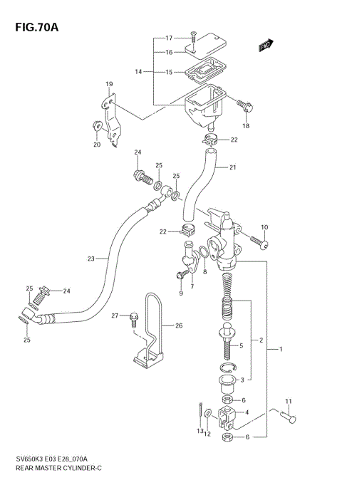 REAR MASTER CYLINDER (SV650SK3)