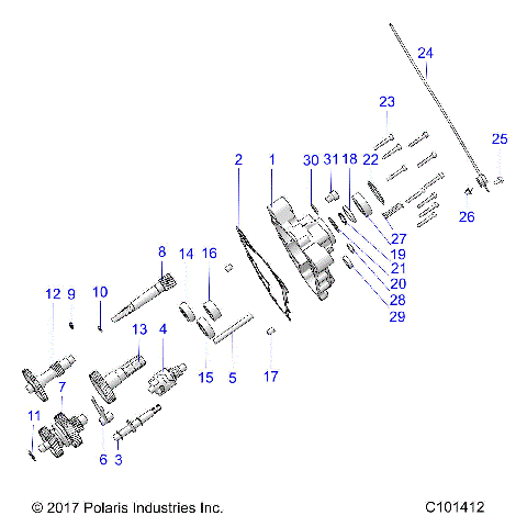 DRIVE TRAIN, MAIN GEARCASE - A19HAA15N7 (C101412)