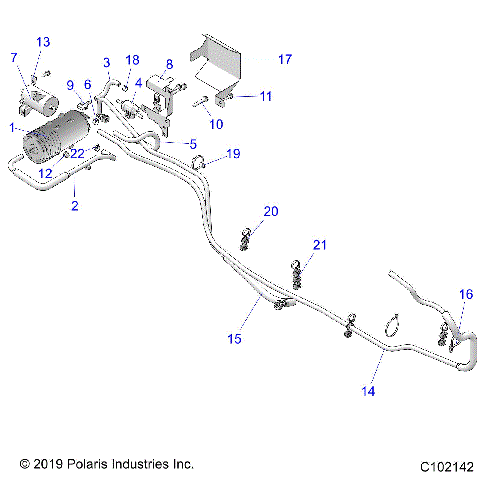 BODY, FUEL TANK EVAP - A20SEE57B1/B4/B7/B9 (C102142)
