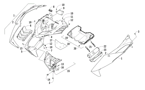 HOOD AND AIR INTAKE ASSEMBLY