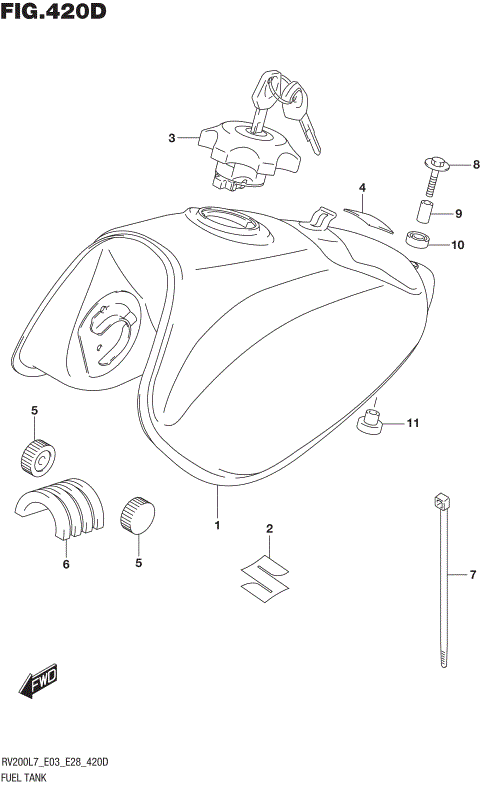 FUEL TANK (FOR PGZ) (RV200L7 E03)