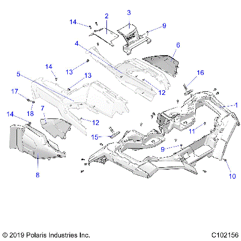 BODY, FRONT CAB - A20SXA85A1/A7/CA1/CA7/E85A9/AF/AP/CA9/CAF/CAP/V85AP/CAP (C102156)