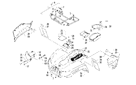 FRONT RACK, BODY PANEL, AND HEADLIGHT ASSEMBLIES [93204]