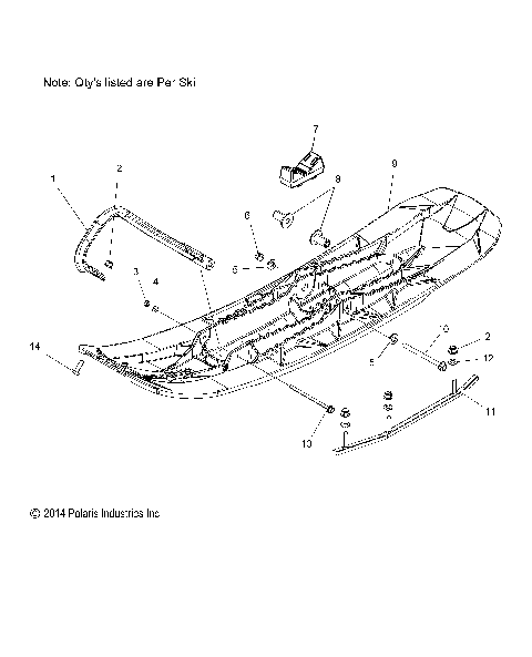 STEERING, SKI ASM. - S16CJ5BSL/BEL (49SNOWSKIASM15VOY155)