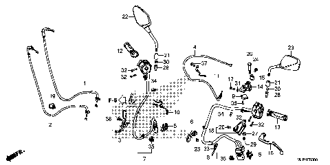 HANDLE LEVER@SWITCH@CABLE