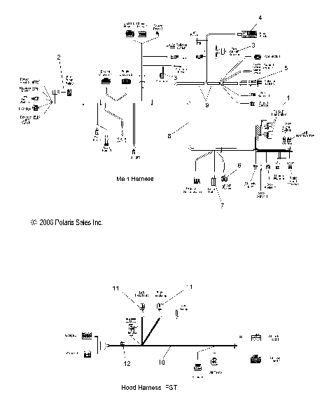 WIRE HARNESS, MAIN/HOOD - S07PY7FS/FE (49SNOWWIREHARNESSFSTSWTCH)