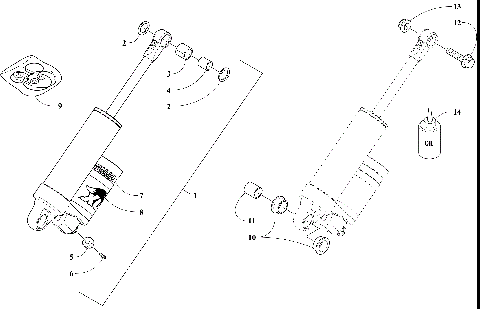 REAR SUSPENSION REAR ARM SHOCK ABSORBER [107477]