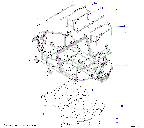 CHASSIS, MAIN FRAME AND SKID PLATES - R25RSF99AY/AL (C730477)