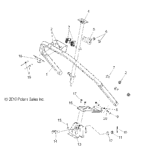 STEERING, STEERING POST ASM. and STEERING HOOP - S11PU6MSL/MEL (49SNOWSTEERINGPOST11WIDE)