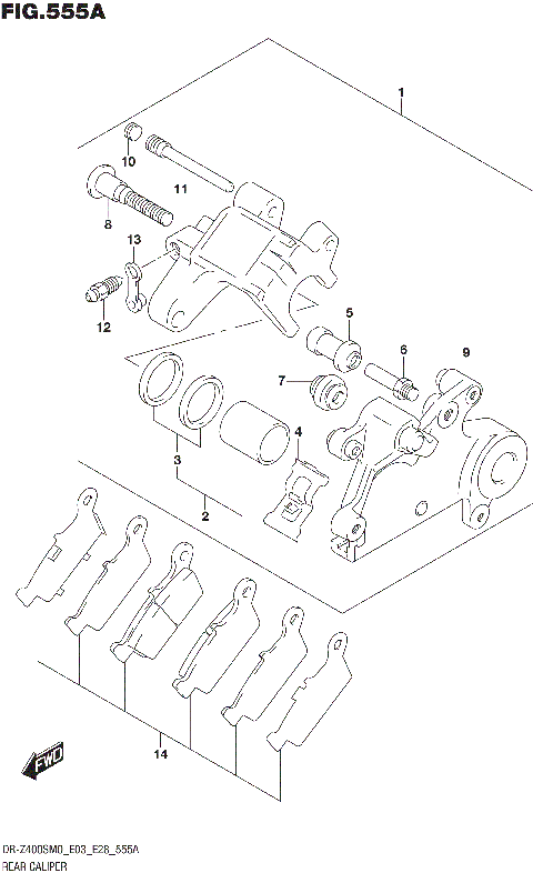 REAR CALIPER (DR-Z400S)