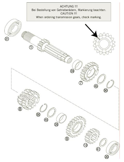 TRANSMISSION I - MAIN SHAFT
