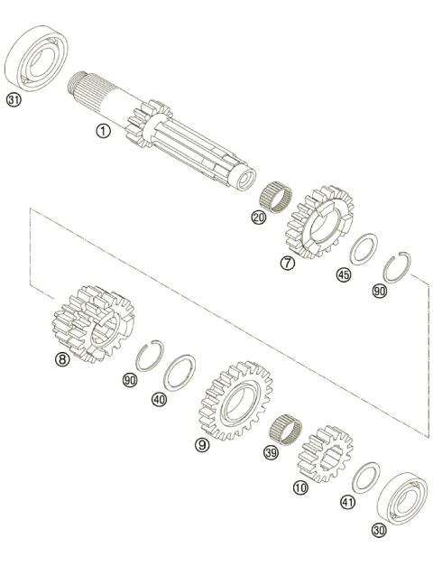 TRANSMISSION I MAIN SHAFT