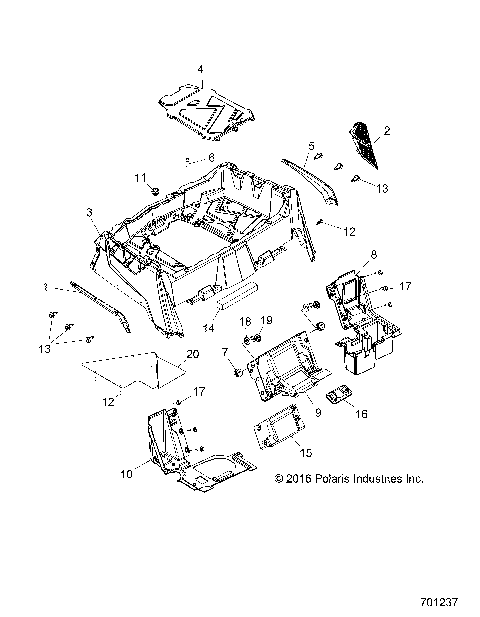 BODY, REAR RACK and FENDERS - Z17VJE57AR (701237)