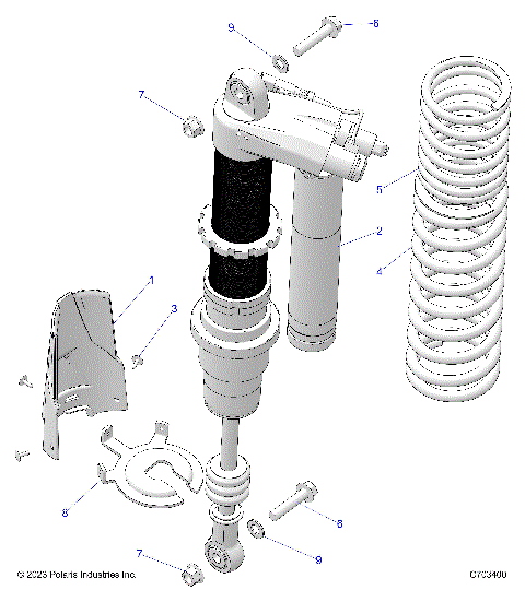 SUSPENSION, REAR SHOCK MOUNTING, DELUXE - Z24RGD2KAH/AL/BH/BL (C703400)
