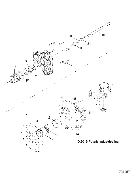 DRIVE TRAIN, PRIMARY CLUTCH - Z19VHA57B2 (701257)