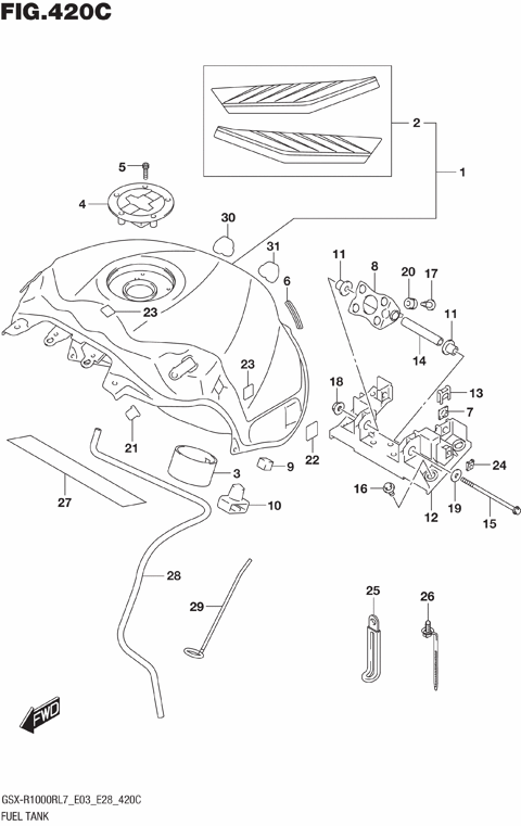 FUEL TANK (GSX-R1000RL7 E33)