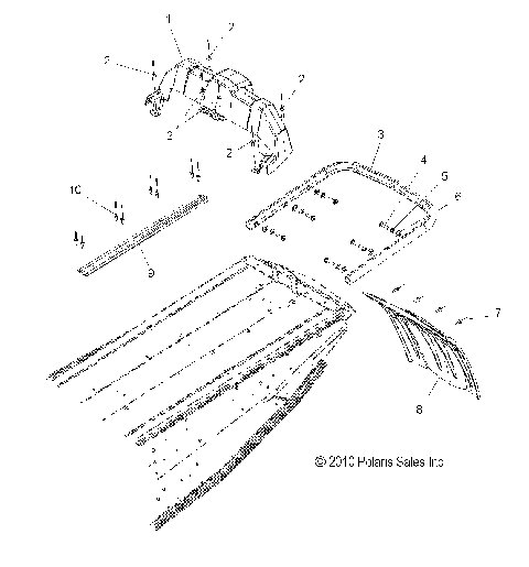 BODY, REAR BUMPER, SNOWFLAP, and TAILLIGHT HOUSING - S12PT5BSL/BEL (49SNOWBUMPERRR11550TRG)