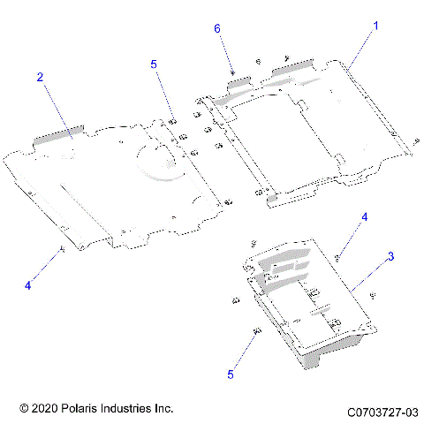 BODY, FLOOR PANELS, UNDERSEAT - Z23RGD2KAJ/AK/BJ/BK (C0703727-03)