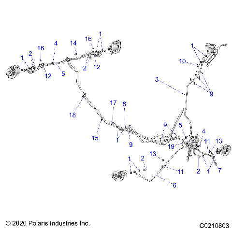 BRAKES, BRAKE LINES - A23SVE95PK (C0210803)