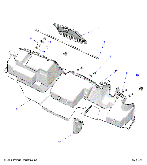 BODY, GLOVE BOX STORAGE - R25CCA57A1 (C730414)