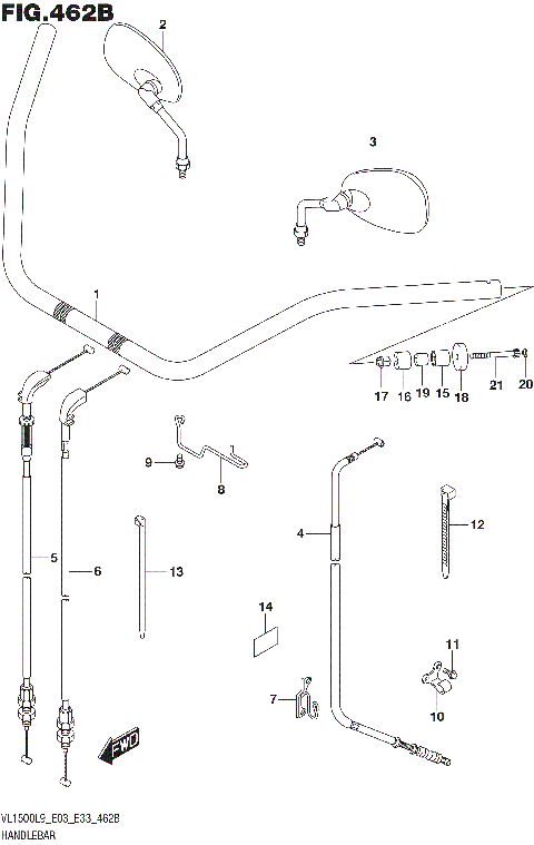 HANDLEBAR (VL1500BL9 E33)