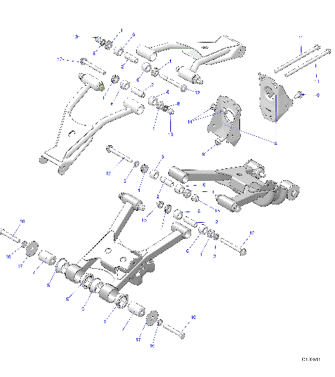 SUSPENSION, REAR CONTROL ARM, MOUNTING - A25SWE57F1/C1/E1 (C102511)