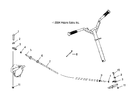 STEERING CABLE - W045304CA/IA/CB/IB/CC/IC (4990559055A11)