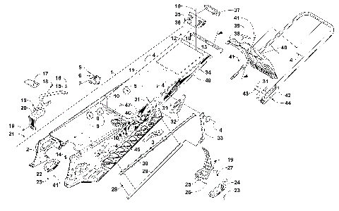 TUNNEL, REAR BUMPER, AND SNOWFLAP ASSEMBLY [106880]