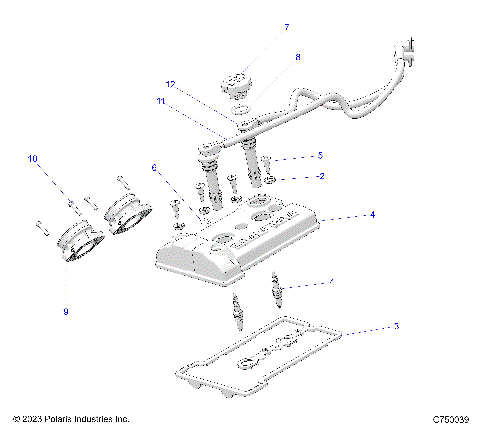 ENGINE, VALVE COVER, THROTTLE BODY ADAPTOR & SPARK PLUGS - G25GAB99 (C750039)