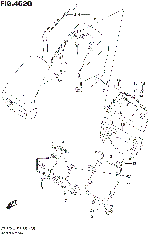 HEADLAMP COVER (VZR1800BZL8 E33) (JRU)