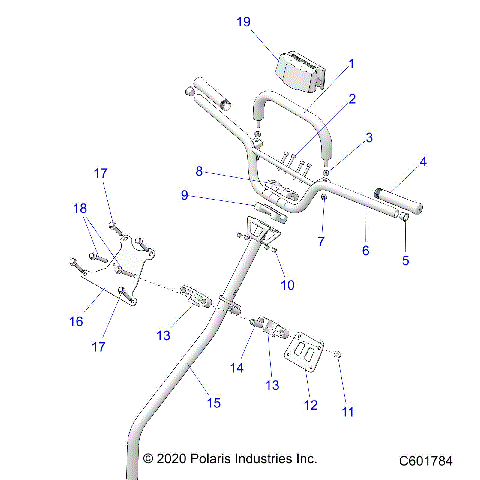 STEERING, HANDLEBAR, STEERING POST - S23CFF5TSL (C601748)