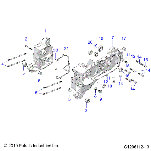 ENGINE, CRANKCASE - A23HBBO7B3/B7 (C1206112-13)