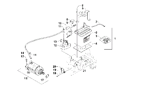 BATTERY AND STARTER MOTOR ASSEMBLY [301023]