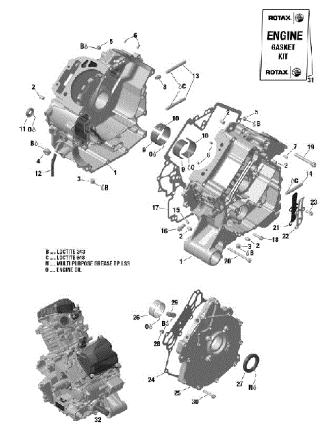 01- ROTAX - Crankcase