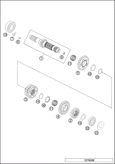 TRANSMISSION I - MAIN SHAFT