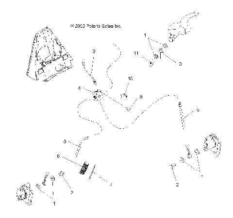 BRAKE LINES, FRONT - A07MH68AX/AY/AZ (49ATVBRAKELINE800EFI)