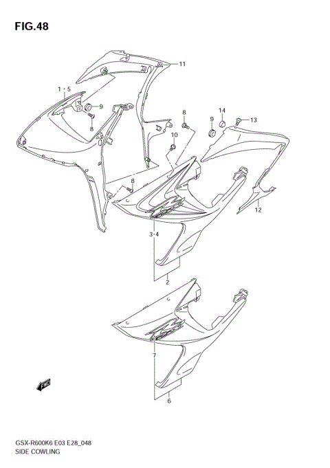 SIDE COWLING (MODEL K6)