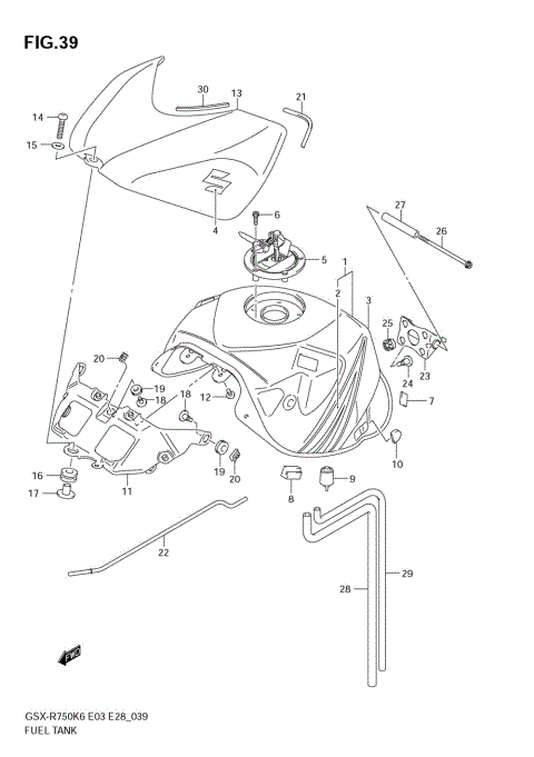 FUEL TANK (MODEL K6)