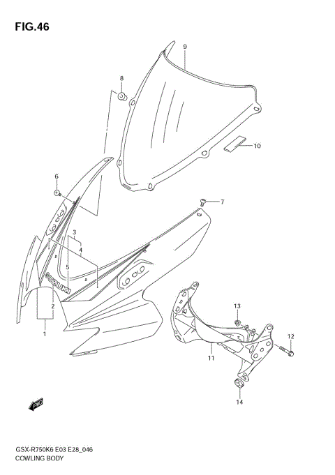 COWLING BODY (MODEL K6)