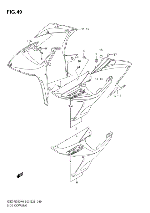 SIDE COWLING (MODEL K6)